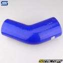 Codo 45° Reductor Silicona Ø102 a 89 mm Mangueras Silicona Azul