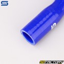 90° Elbow Silicone Reducer Ø22 to 16 mm Silicon Hoses Blue