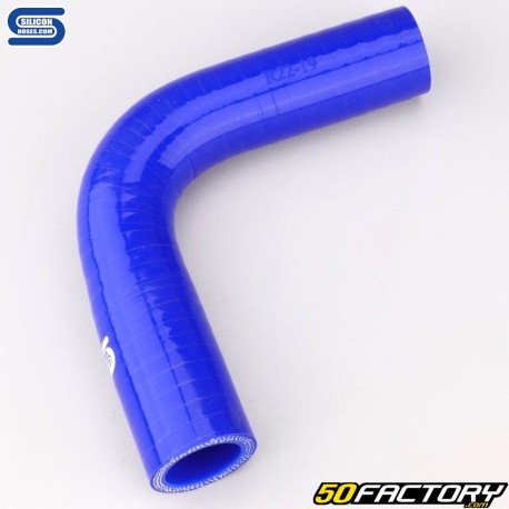 Cotovelo 90° Redutor Silicone Ø22 a 19 mm Mangueiras Silicone Azul