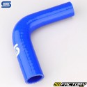 Réducteur silicone coudé 90° Ø25 à 19 mm Silicon Hoses bleu