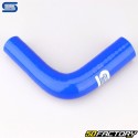 Réducteur silicone coudé 90° Ø25 à 19 mm Silicon Hoses bleu