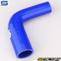 Codo 90° Reductor Silicona Ø32 a 19 mm Mangueras Silicona Azul