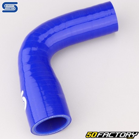 Codo 90° Reductor Silicona Ø32 a 25 mm Mangueras Silicona Azul