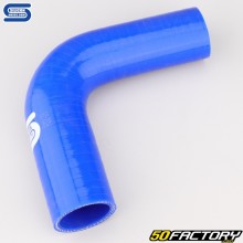 Codo 90° Reductor Silicona Ø32 a 28 mm Mangueras Silicona Azul