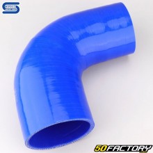 Codo 90° Reductor Silicona Ø76 a 63 mm Mangueras Silicona Azul