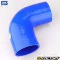 Réducteur silicone coudé 90° Ø76 à 70 mm Silicon Hoses bleu