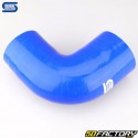 Réducteur silicone coudé 90° Ø76 à 70 mm Silicon Hoses bleu