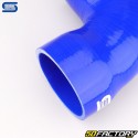 Réducteur silicone coudé 90° Ø89 à 76 mm Silicon Hoses bleu