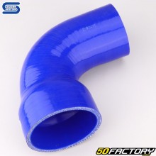 Codo 90° Reductor Silicona Ø90 a 70 mm Mangueras Silicona Azul