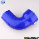 Codo 90° Reductor Silicona Ø90 a 70 mm Mangueras Silicona Azul