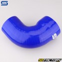 90° Elbow Silicone Reducer Ø90 to 80 mm Silicon Hoses Blue