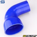 Réducteur silicone coudé 90° Ø102 à 70 mm Silicon Hoses bleu