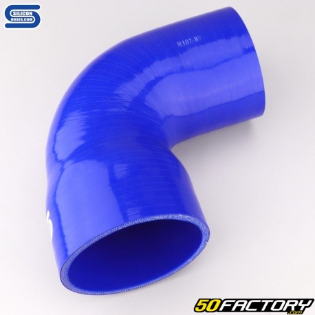 Cotovelo 90° Redutor Silicone Ø102 a 89 mm Mangueiras Silicone Azul