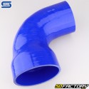 Codo 90° Reductor Silicona Ø127 a 102 mm Mangueras Silicona Azul