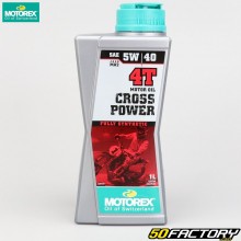 Huile moteur 4T 5W40 Motorex Cross Power 100% synthèse 1L