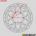 Rear brake disc Suzuki  GSX 1300 B-King (2008 - 2010), GSX-R 1300 Hayabusa (2008 - 2017) Ø260 mm wave Braking