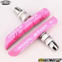 Pastilhas de freio assimétricas Kool-Stop Pink 78mm para bicicleta BMX (roscadas)