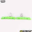 Patins de frein vélo BMX asymétriques 78 mm Kool-Stop verts (avec filetages)