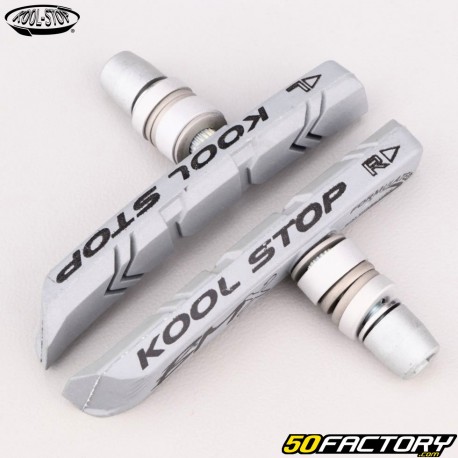 Pastiglie freno per bici BMX asimmetriche Kool-Stop Grey 78mm (filettate)