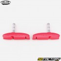 Patins de frein vélo Cantilever asymétriques 64 mm Kool-Stop Eagle 2 rouges (sans filetages)