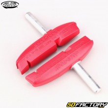 Pastiglie freno per bicicletta Kool-Stop 64mm Asymmetric Cantilever Eagle 2 rossi (senza fili)