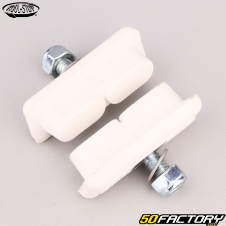 Kool-Stop 45mm BMX Bike Brake Pads Continental Skyway whites (with threads)