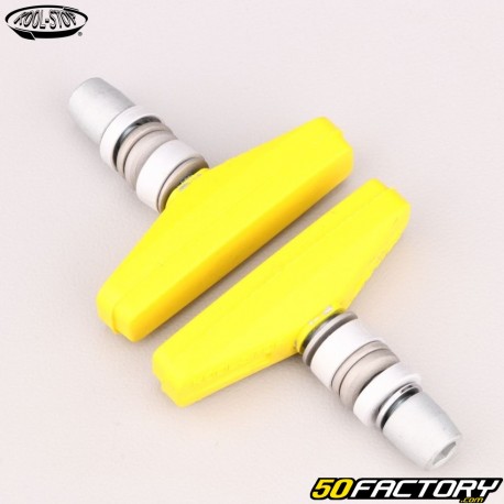 Kool-Stop Tuff 54mm V-Brake BMX Bike Brake Pads Skyyellow way (with threads)