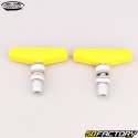 Kool-Stop Tuff 54mm V-Brake BMX Bike Brake Pads Skyyellow way (with threads)