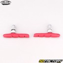 Kool-Stop Thinline Red 72mm Asymmetric Bicycle Brake Pads (Threaded)